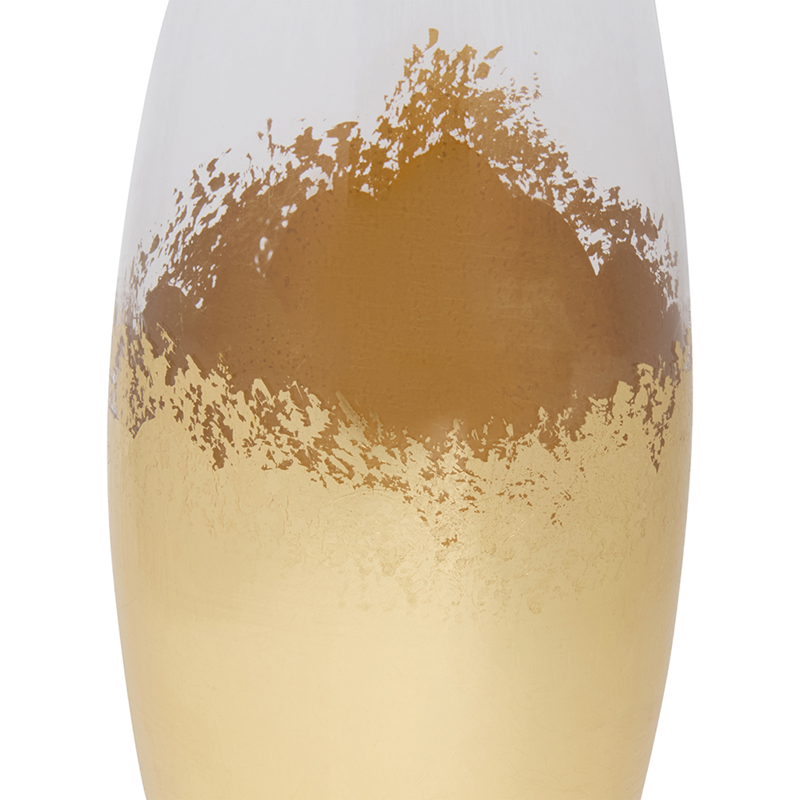 Jogo 2pcs Vasos em vidro folheados Gold