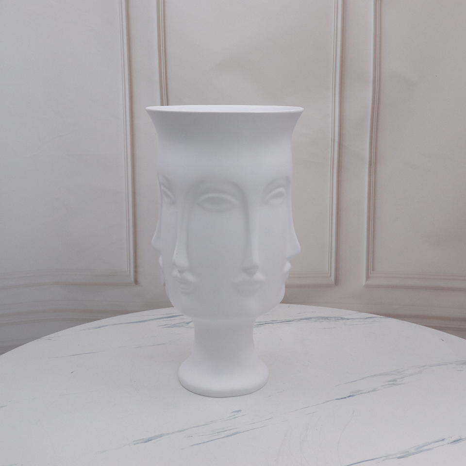 Vaso em resina Faces - 31cm
