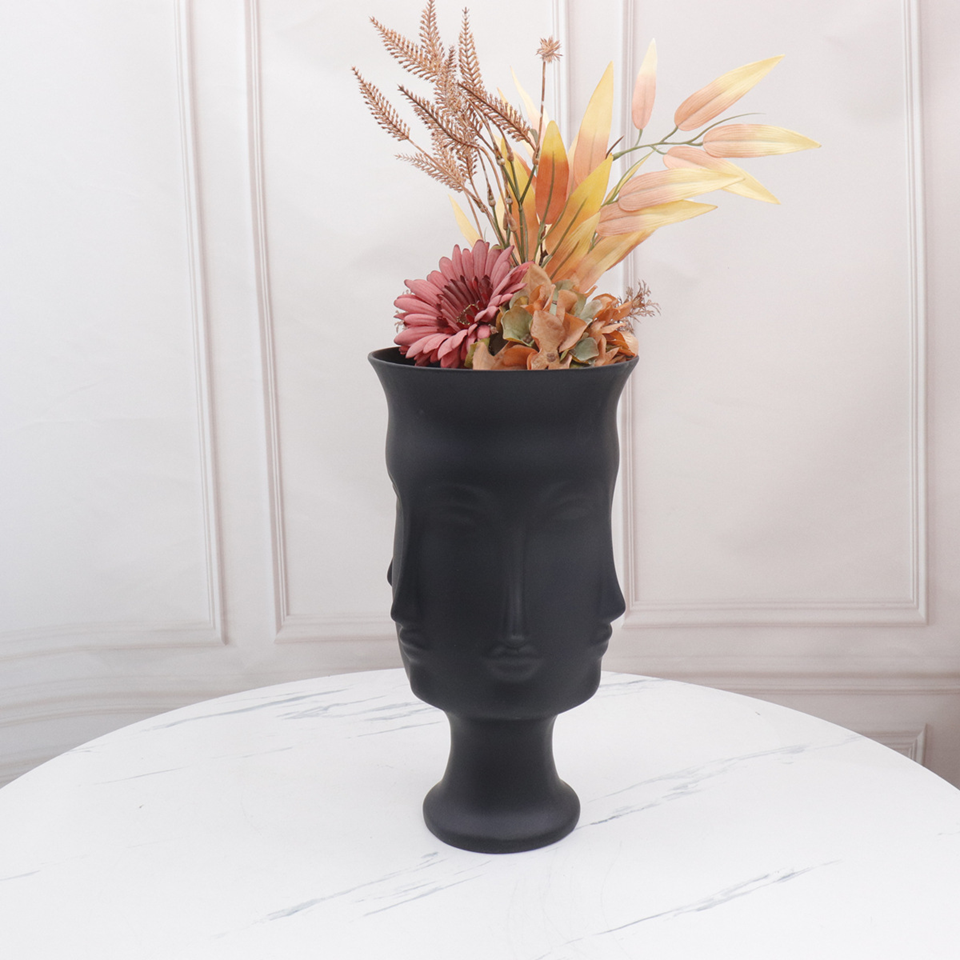 Vaso em resina Faces - 31cm
