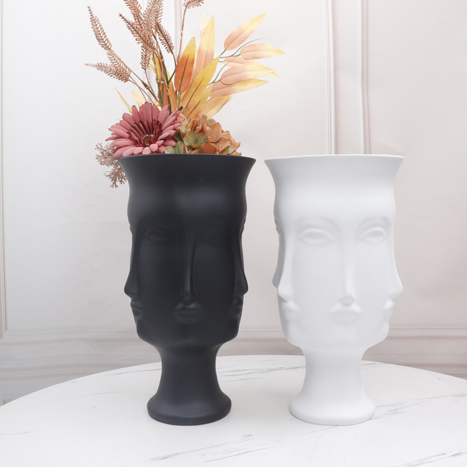 Vaso em resina Faces - 31cm