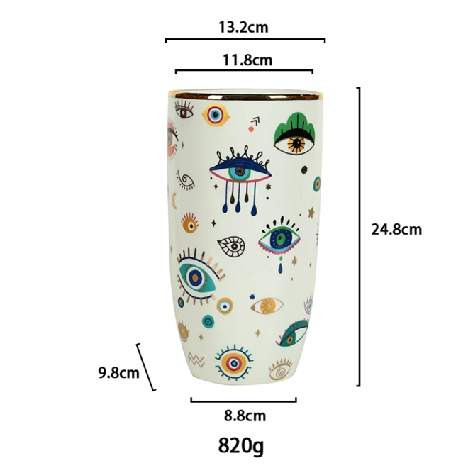 Kit 2pcs em cerâmica Mystical - Vaso + Adorno decorativo