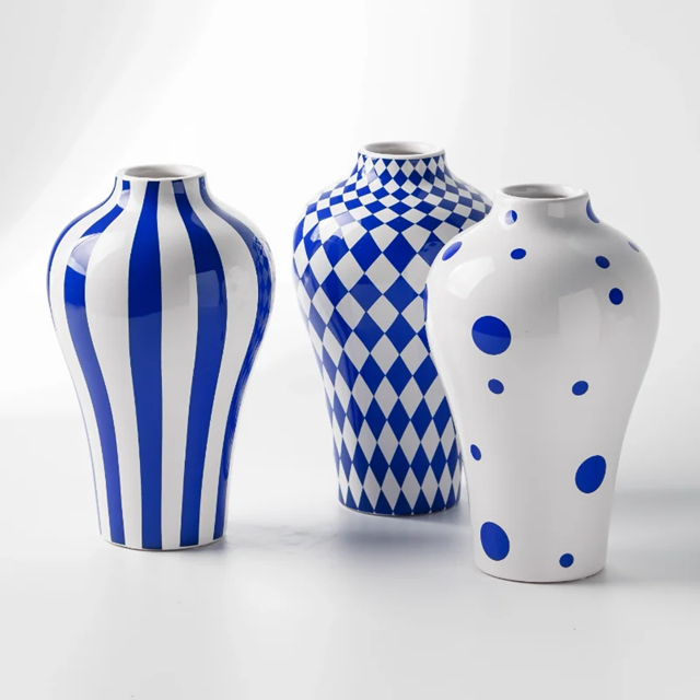 Linha de vasos Blue Ivy - em porcelana