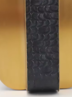 Vasos em metal com acabamento em couro - 02 Tamanhos