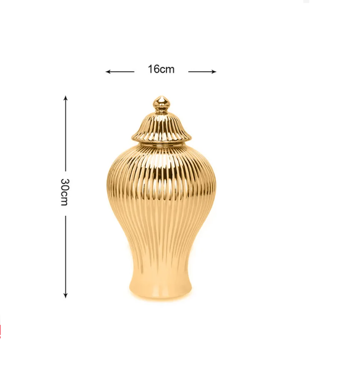 Vasos em cerâmica com tampa Luxo - 03 Modelos