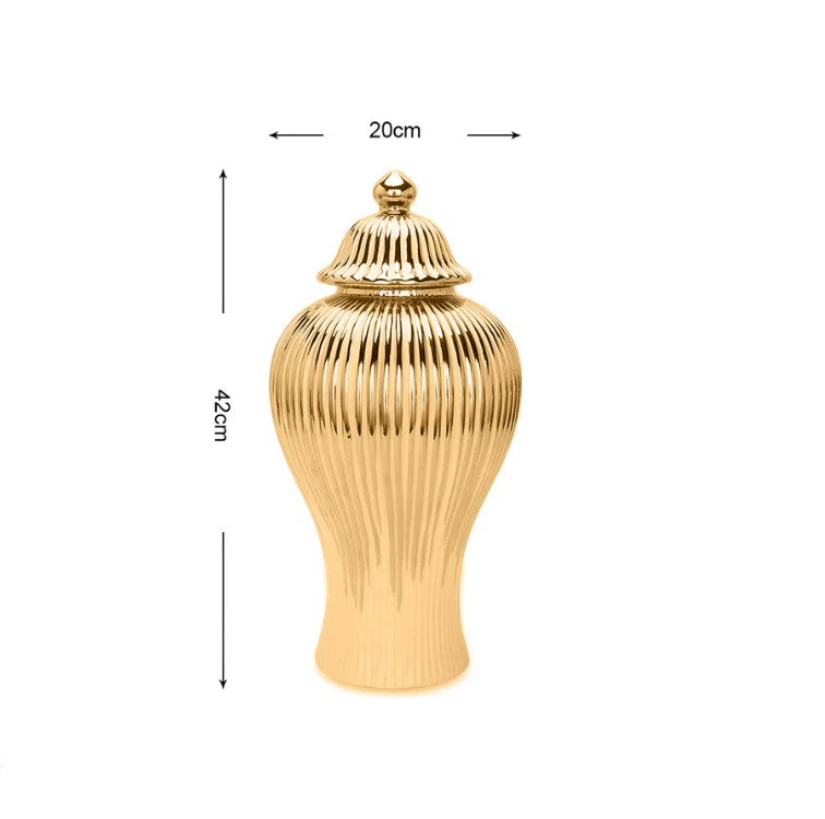 Vasos em cerâmica com tampa Luxo - 03 Modelos