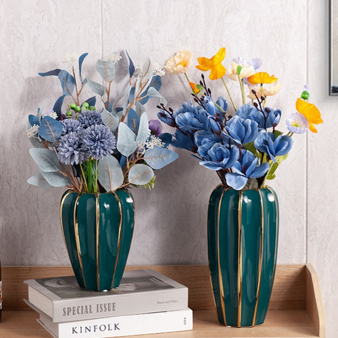 Vasos luxo em cerâmica esmaltada - 03 Cores