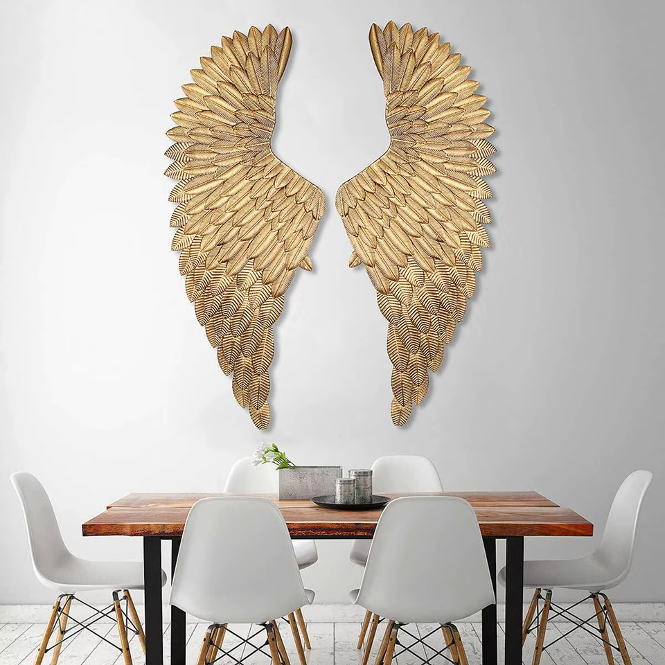 Escultura de parede Wings - 100cmx40cm em metal