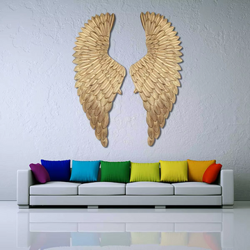 Escultura de parede Wings - 100cmx40cm em metal