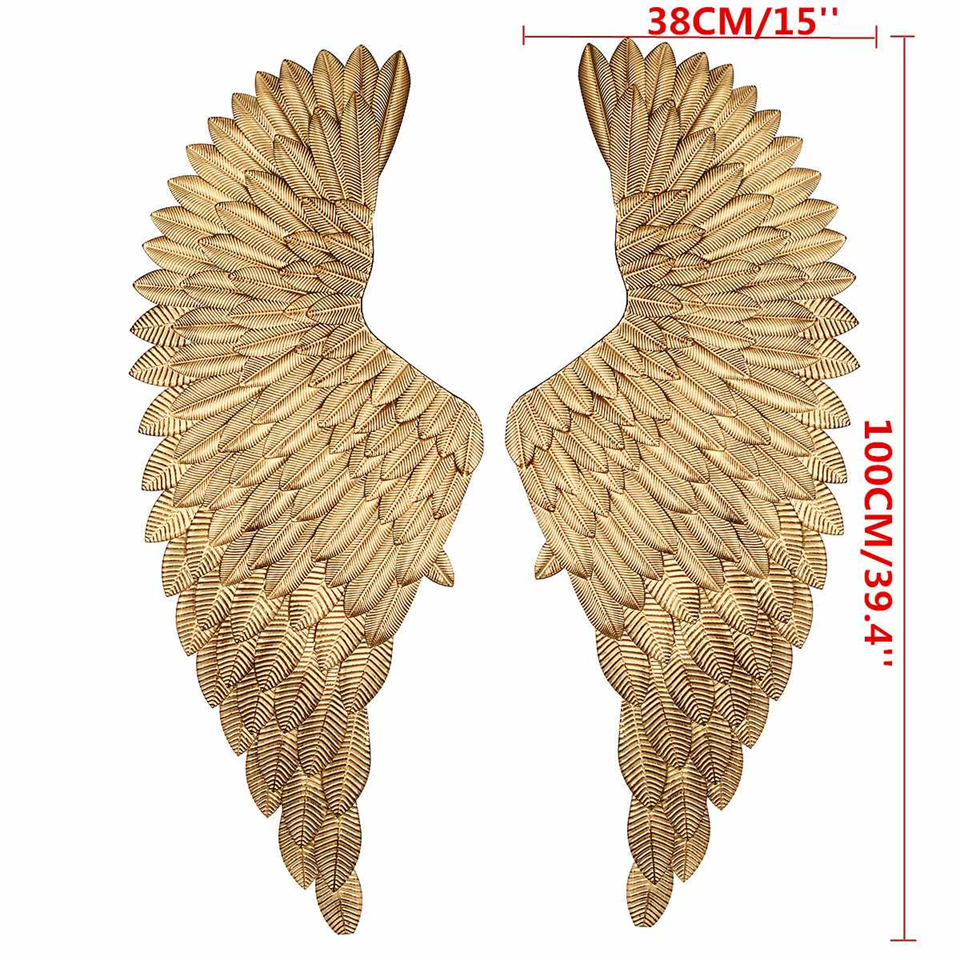 Escultura de parede Wings - 100cmx40cm em metal