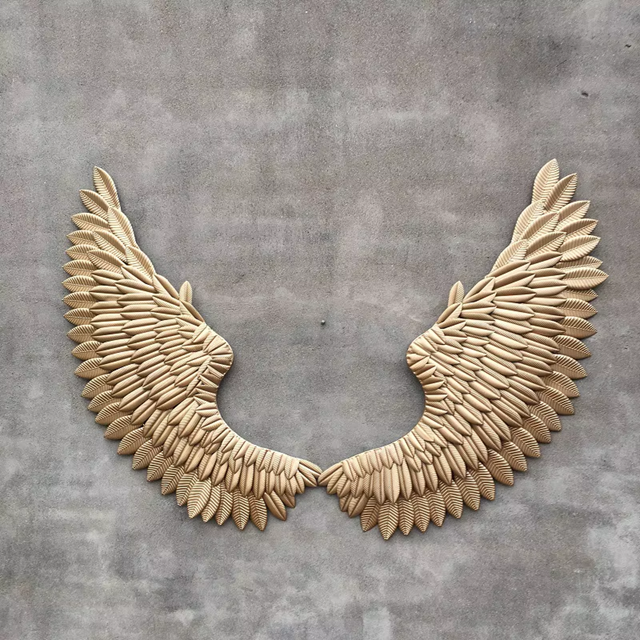 Escultura de parede Wings - 100cmx40cm em metal