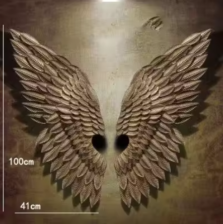 Escultura de parede Wings - 100cmx40cm em metal