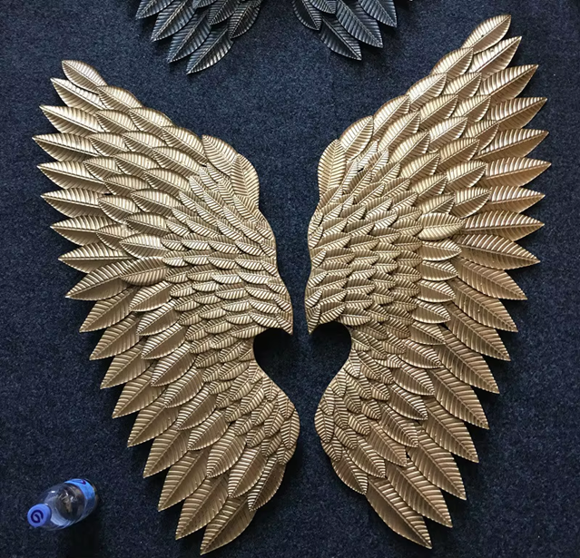 Escultura de parede Wings - 100cmx40cm em metal