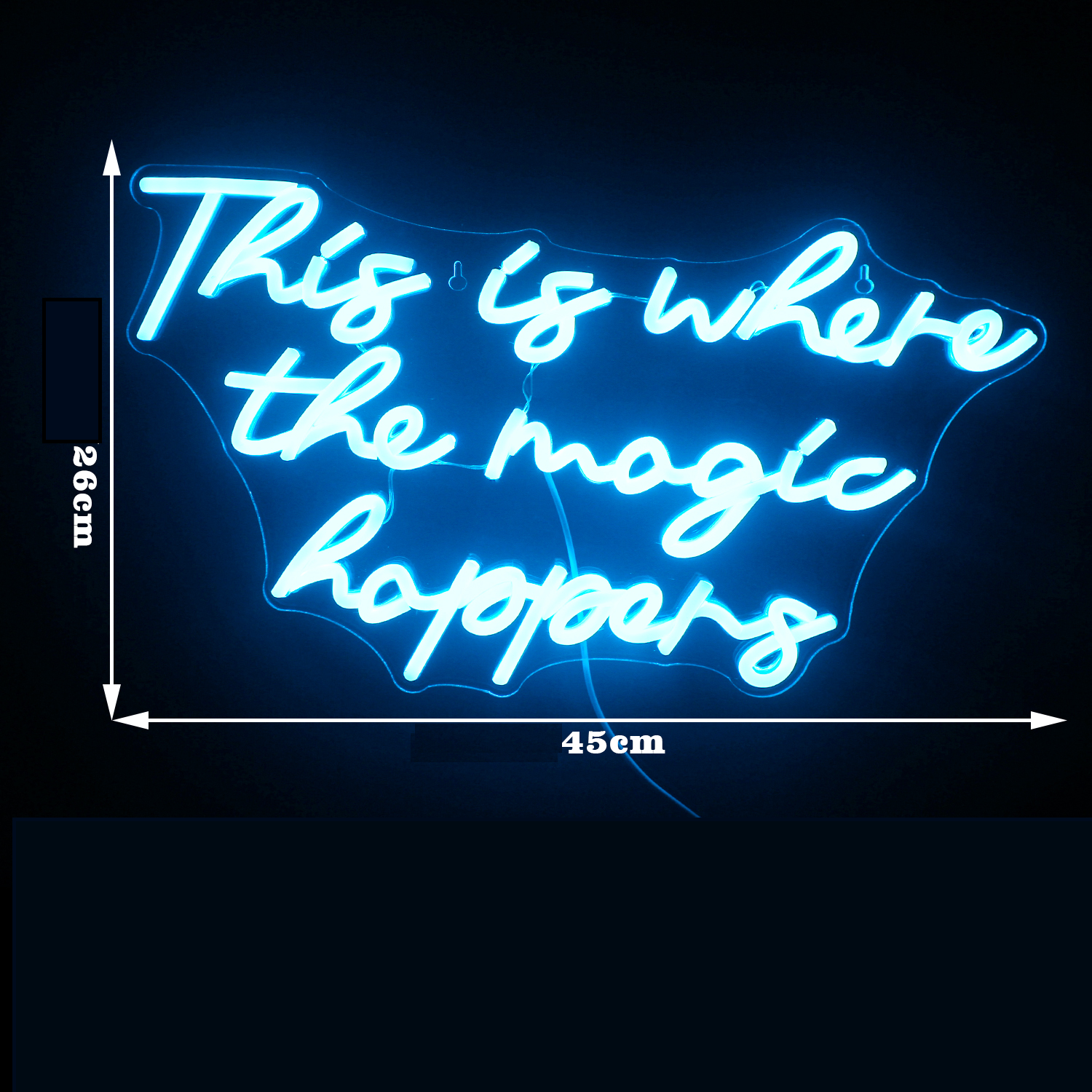 Neon This Where The Magic Happens - 45cmx30cm