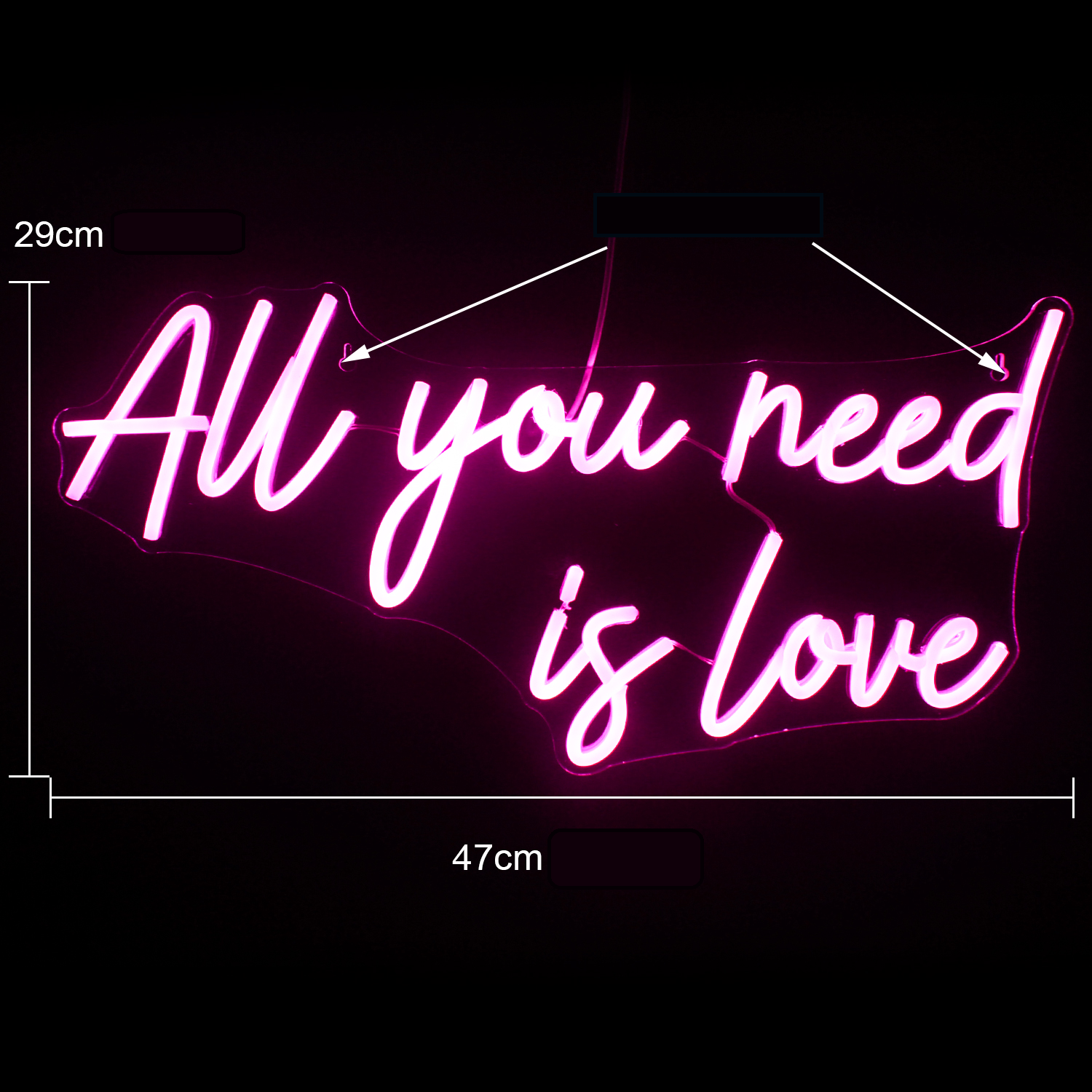 Neon All you need is love - 47cmx29cm