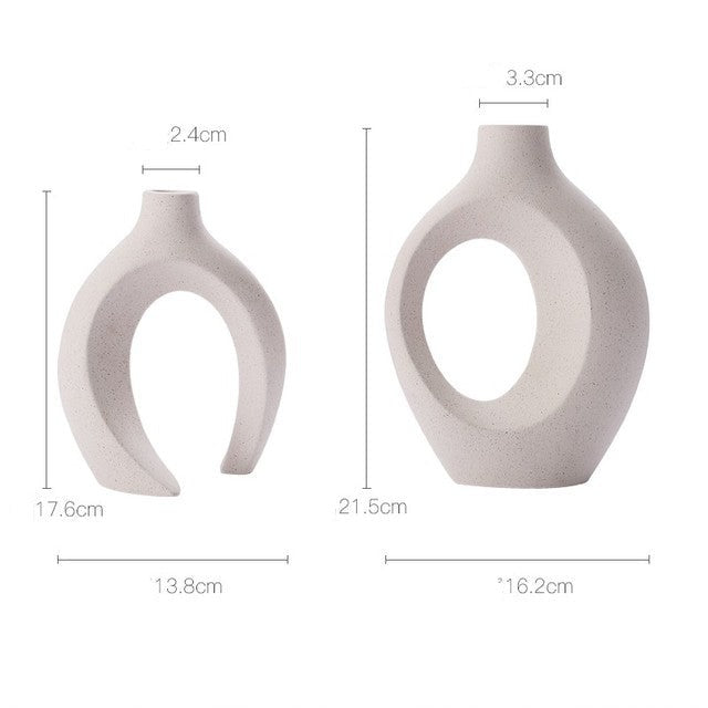 Conjunto 2pcs Vasos Serenity - em cerâmica artesanal