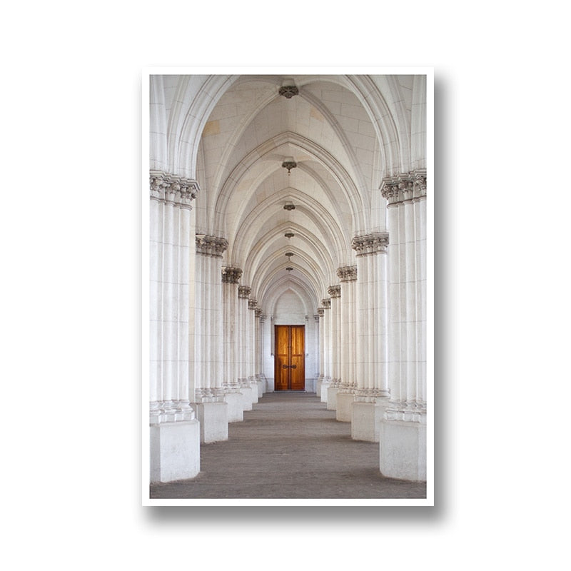 Telas em perspectiva Arquitetura Europeia - impressão 3d em canvas