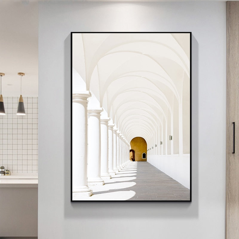 Telas em perspectiva Arquitetura Europeia - impressão 3d em canvas