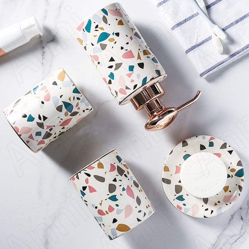 Acessórios em cerâmica Granilite - Jogo 4pcs