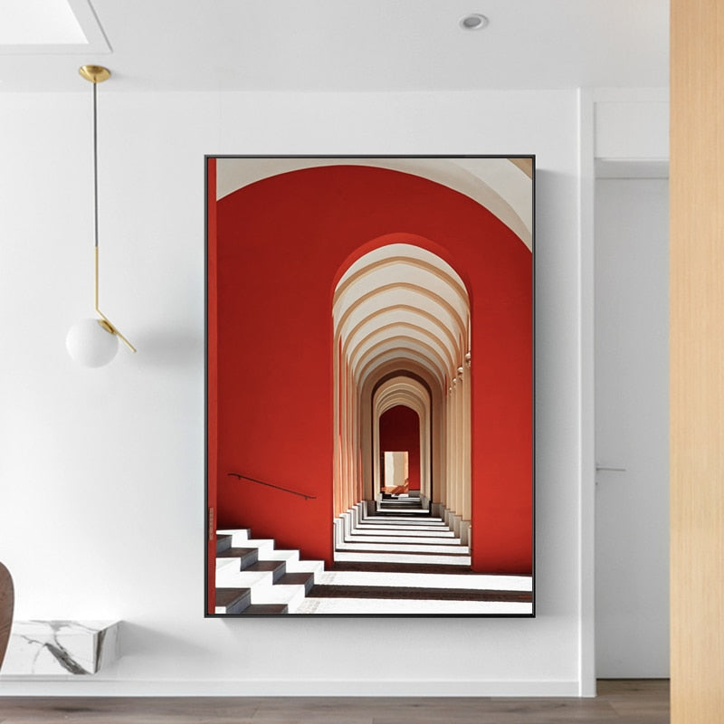 Telas em perspectiva Arquitetura Europeia - impressão 3d em canvas
