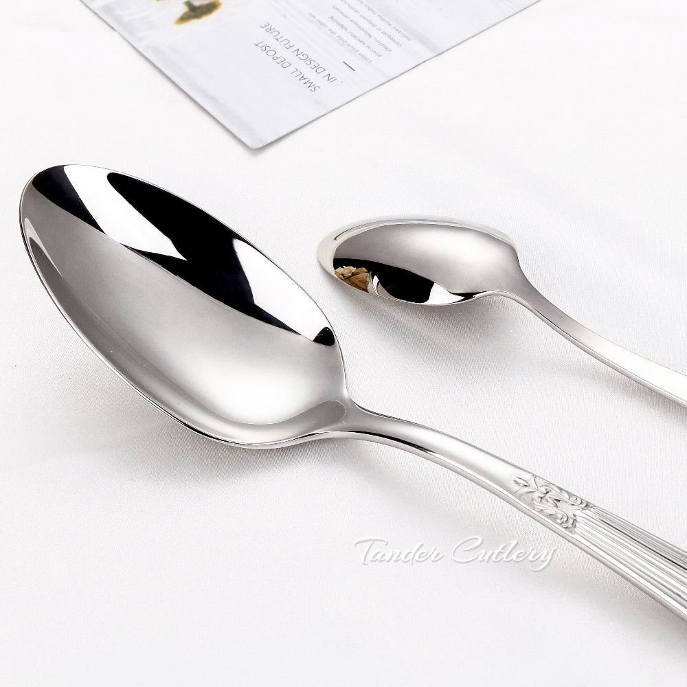 Jogo de talheres Eleganza Prateado - 24pcs