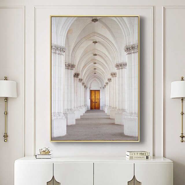 Telas em perspectiva Arquitetura Europeia - impressão 3d em canvas