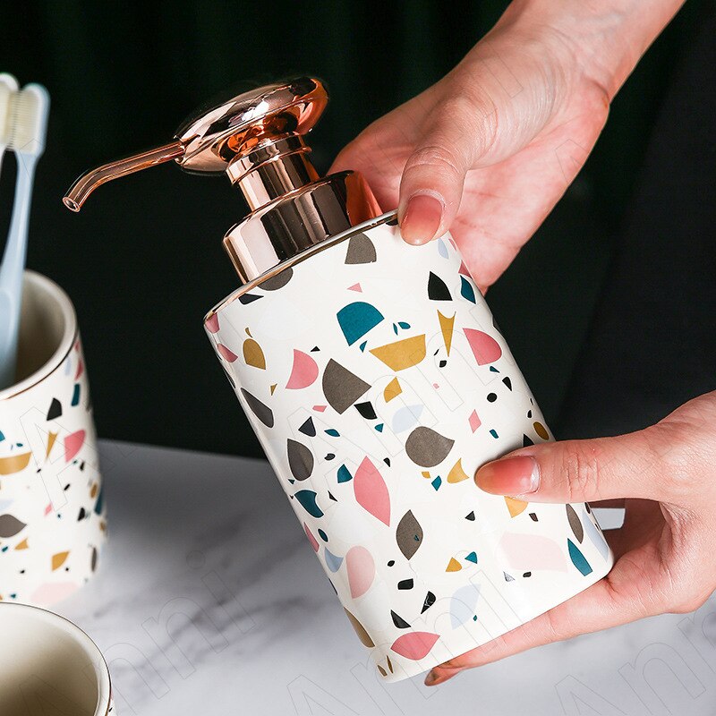 Acessórios em cerâmica Granilite - Jogo 4pcs