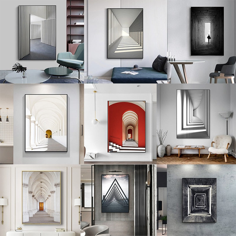 Telas em perspectiva Arquitetura Europeia - impressão 3d em canvas