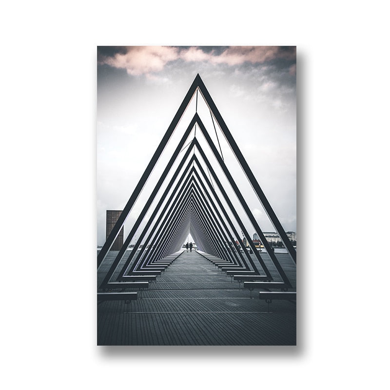 Telas em perspectiva Arquitetura Europeia - impressão 3d em canvas