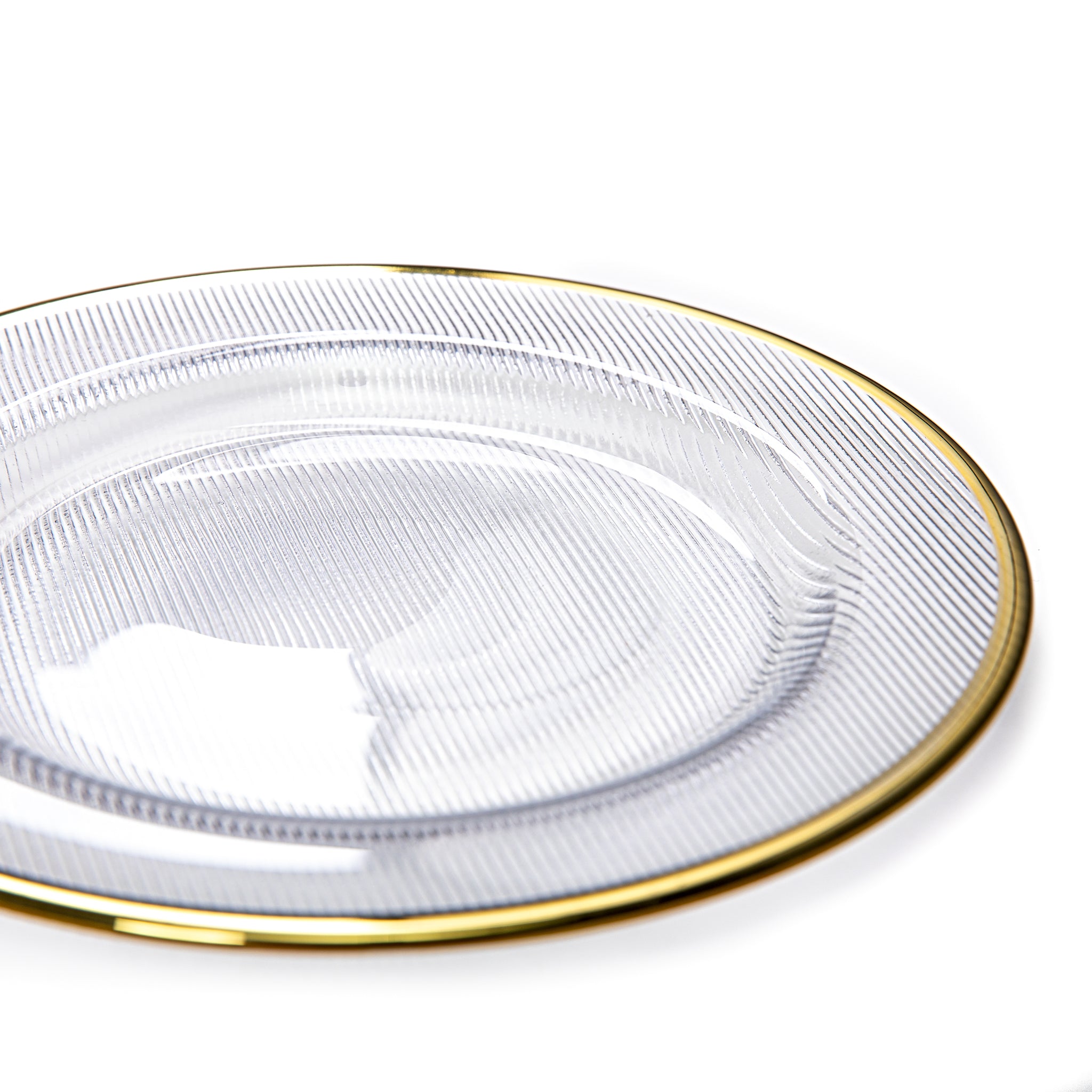 Prato Gold Hammer - *vidro canelado