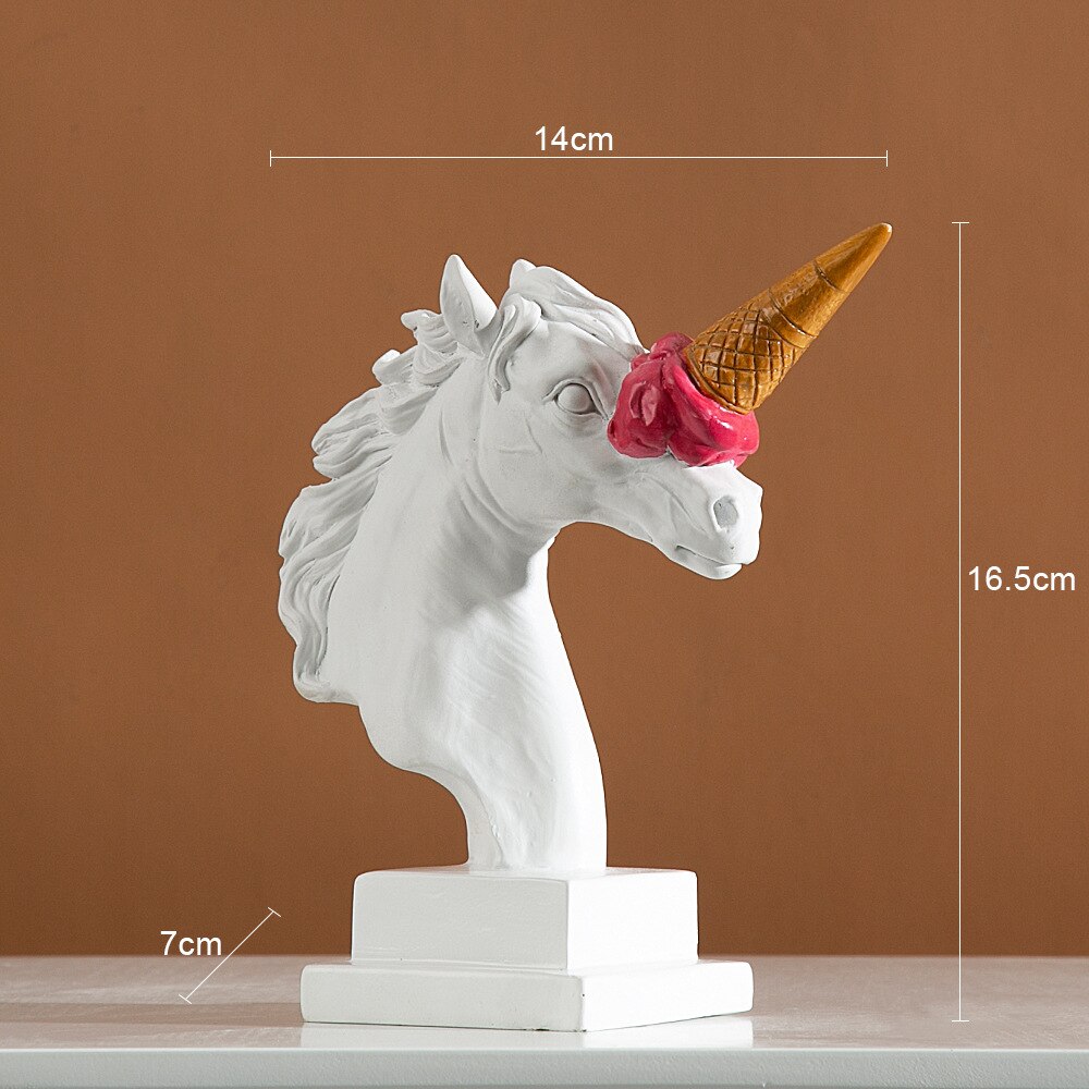 Escultura decorativa Ice cream Unicorn - pop design