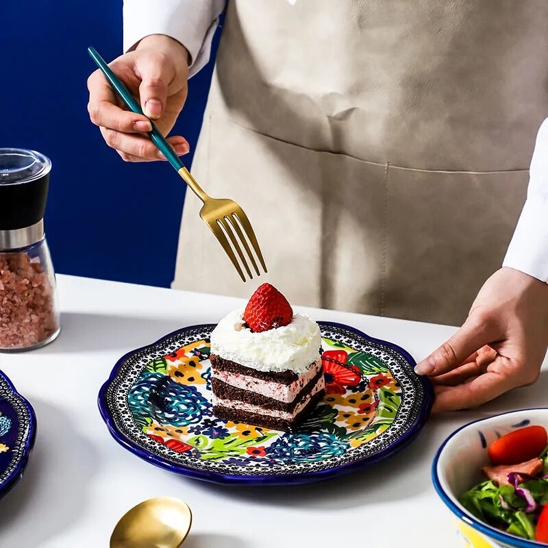 Louças em cerâmica pintada a mão Bellagio