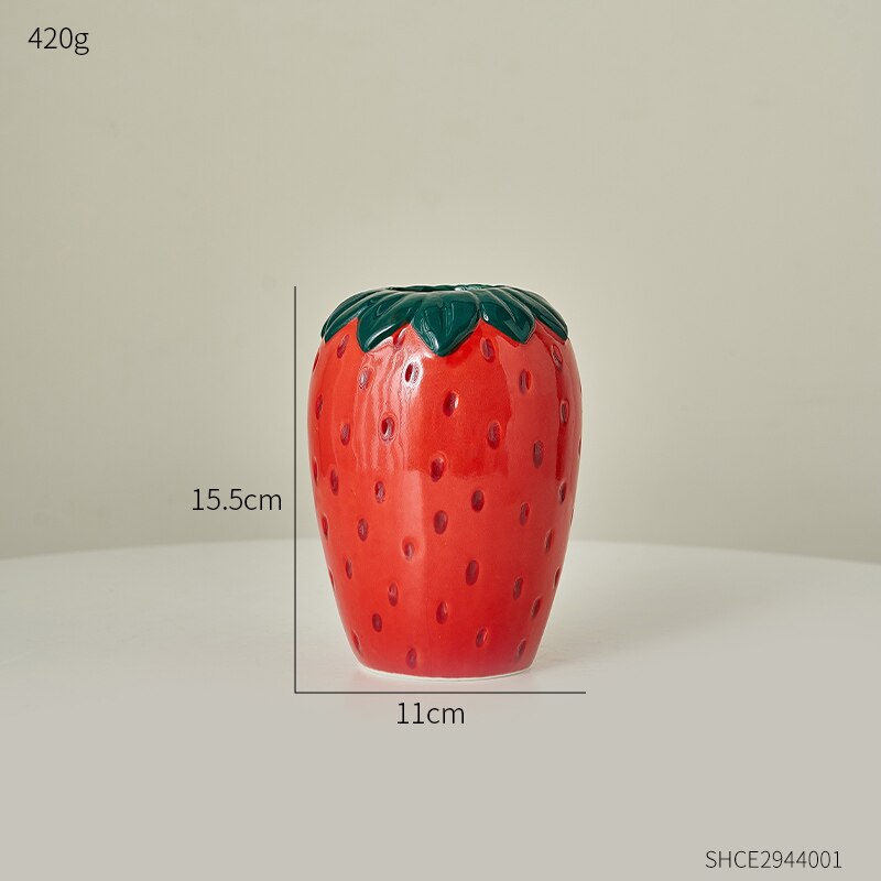 Vasos em cerâmica Strawberry - 03 Tamanhos