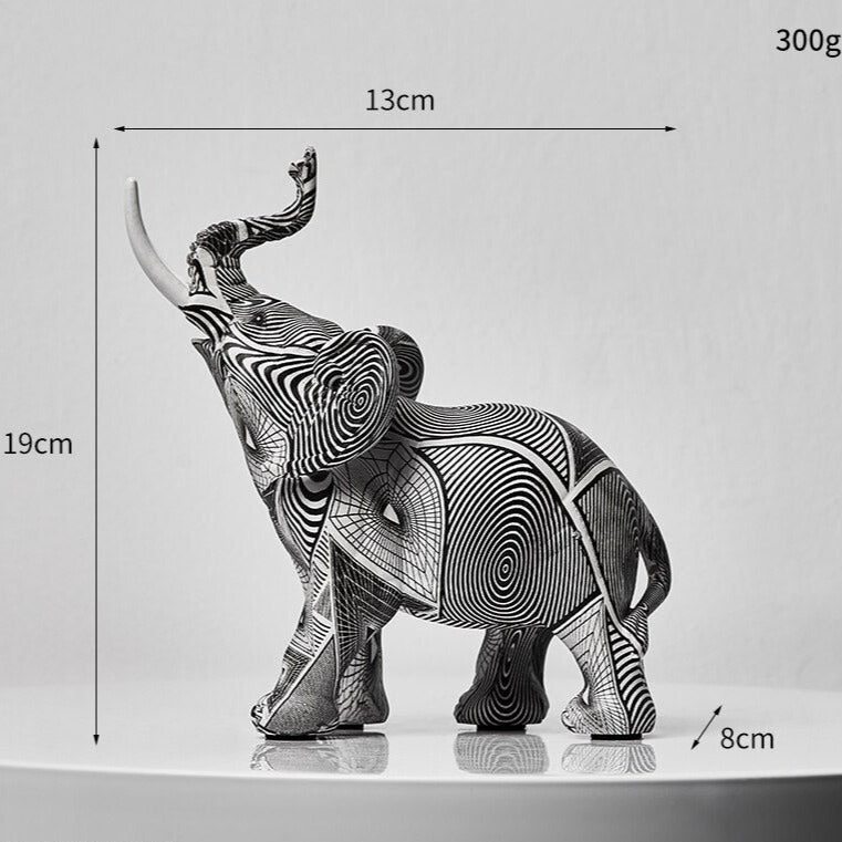 Adorno decorativo Art Elephant - pintados a mão