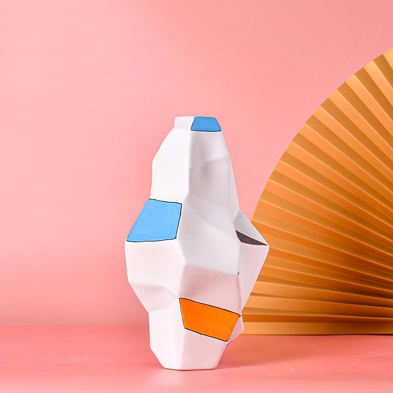 Vasos em cerâmica Art pop - design moderno pintados a mão