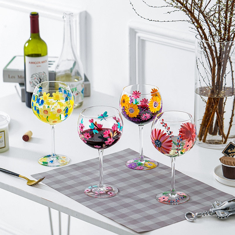 Taças pintadas a mão Tropikalia - 560ml