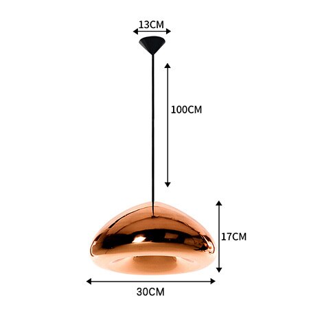 Pendentes em vidro Bean - 03 Cores