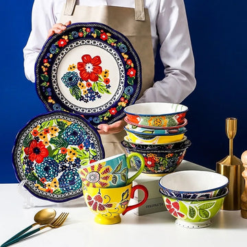 Louças em cerâmica pintada a mão Bellagio