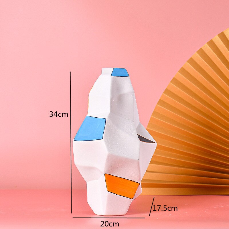 Vasos em cerâmica Art pop - design moderno pintados a mão