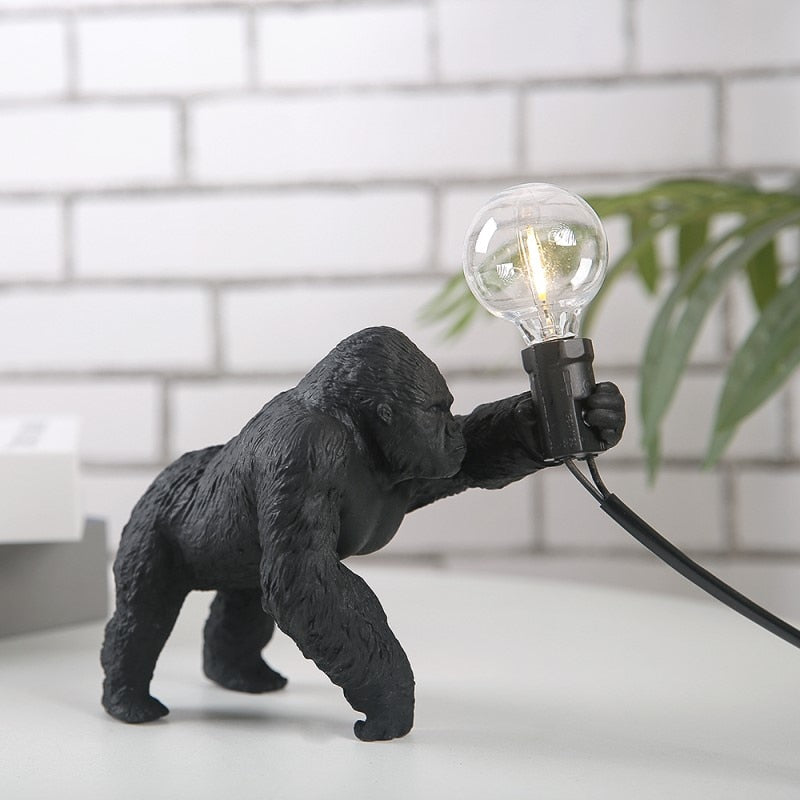 Mini luminária Gorilla - design criativo contemporâneo