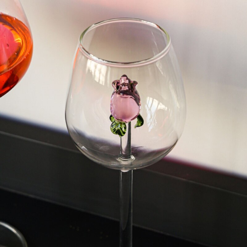 Taças Rosa de vidro - Individual ou Jogo 2pcs