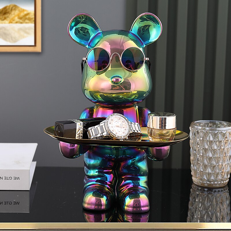 Escultura Porta-chaves Urso descolado - design moderno