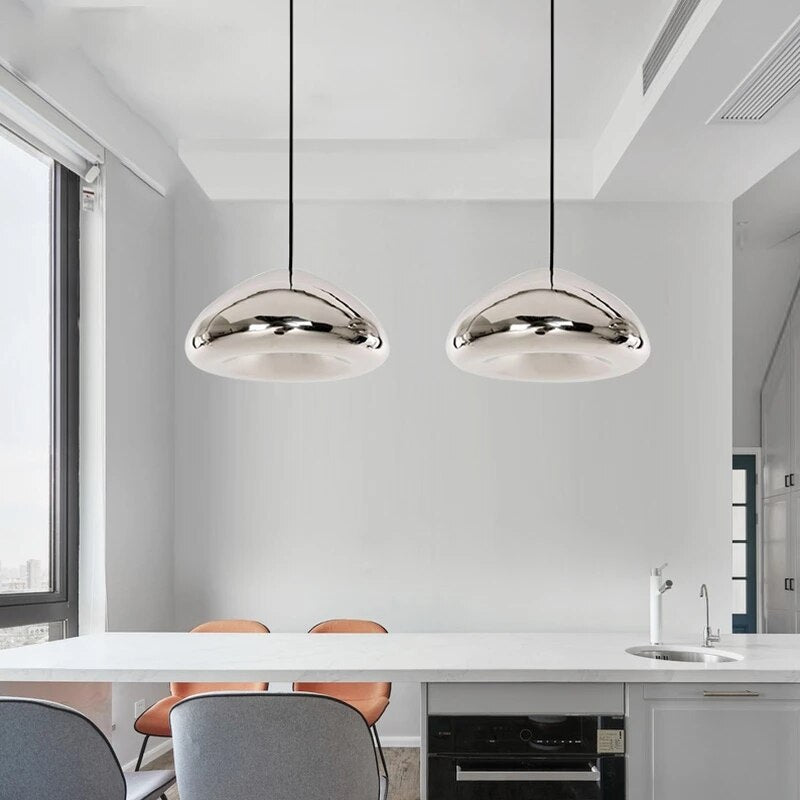 Pendentes em vidro Bean - 03 Cores