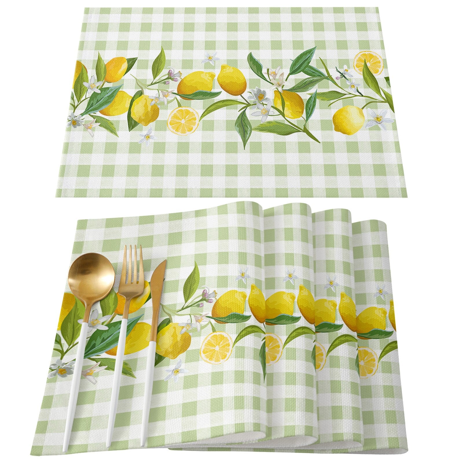 Jogo Americano limão siciliano - Jogo 4 ou 6pcs