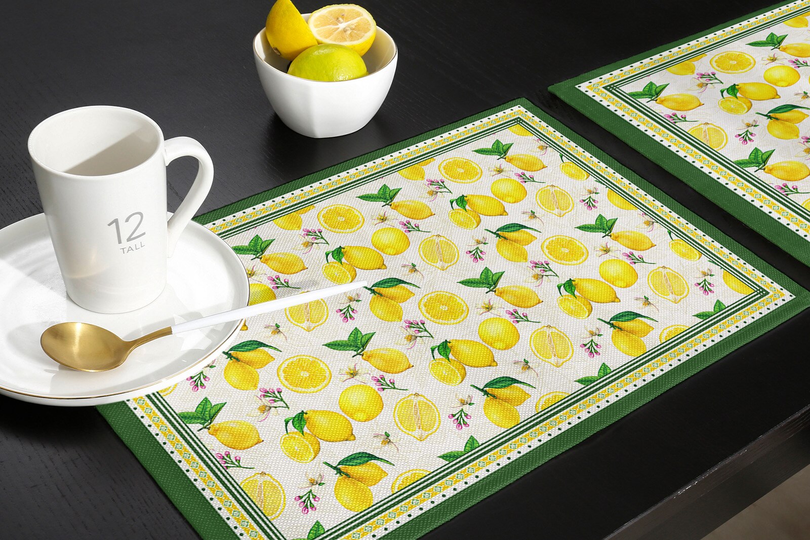 Jogo Americano limão siciliano - Jogo 4 ou 6pcs