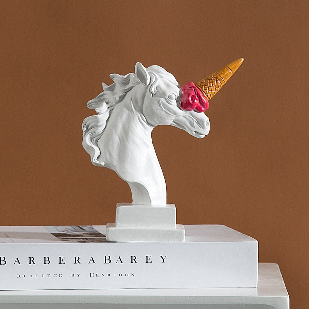 Escultura decorativa Ice cream Unicorn - pop design