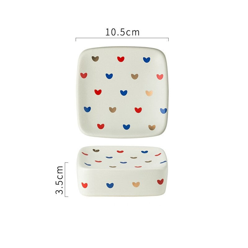 Acessórios para banheiro Hearts - em cerâmica