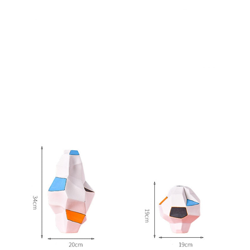 Vasos em cerâmica Art pop - design moderno pintados a mão