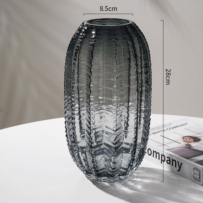 Vasos em vidro Cactus - 02 Tamanhos & 03 Opções de cor