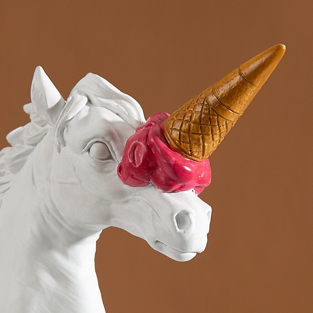 Escultura decorativa Ice cream Unicorn - pop design