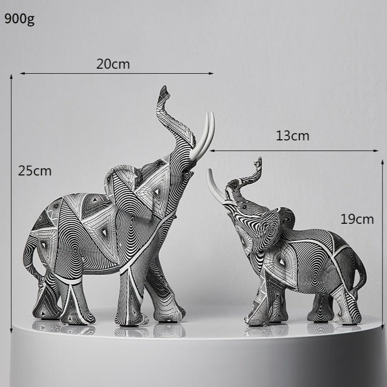 Adorno decorativo Art Elephant - pintados a mão